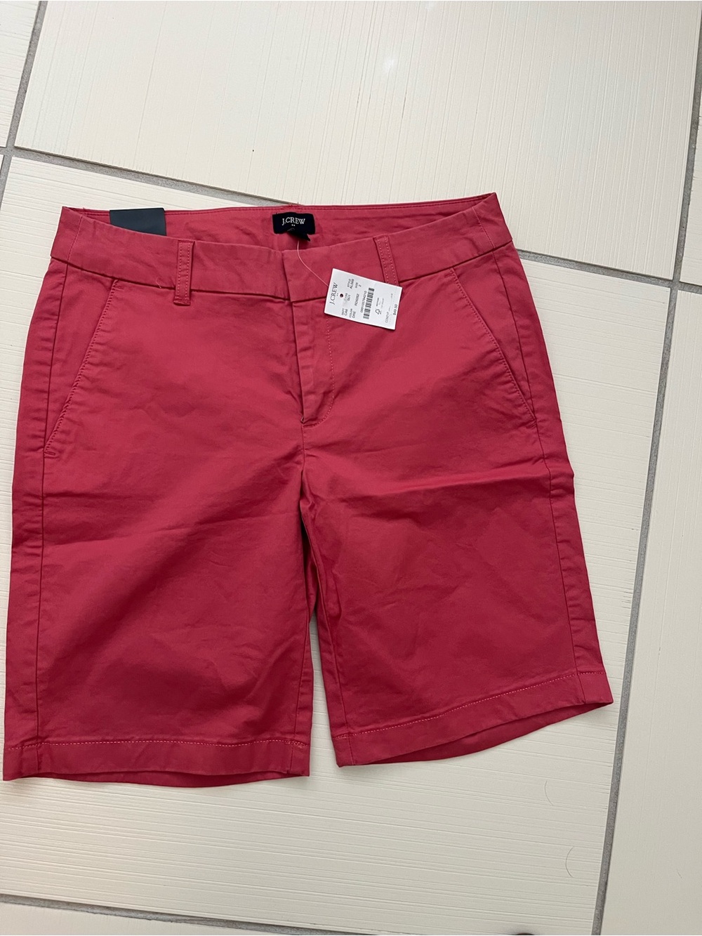J. Crew Women's Cotton Chino Shorts — Raspberry Pink